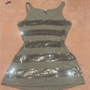 Aeropostale Gray Sequins Tank Top